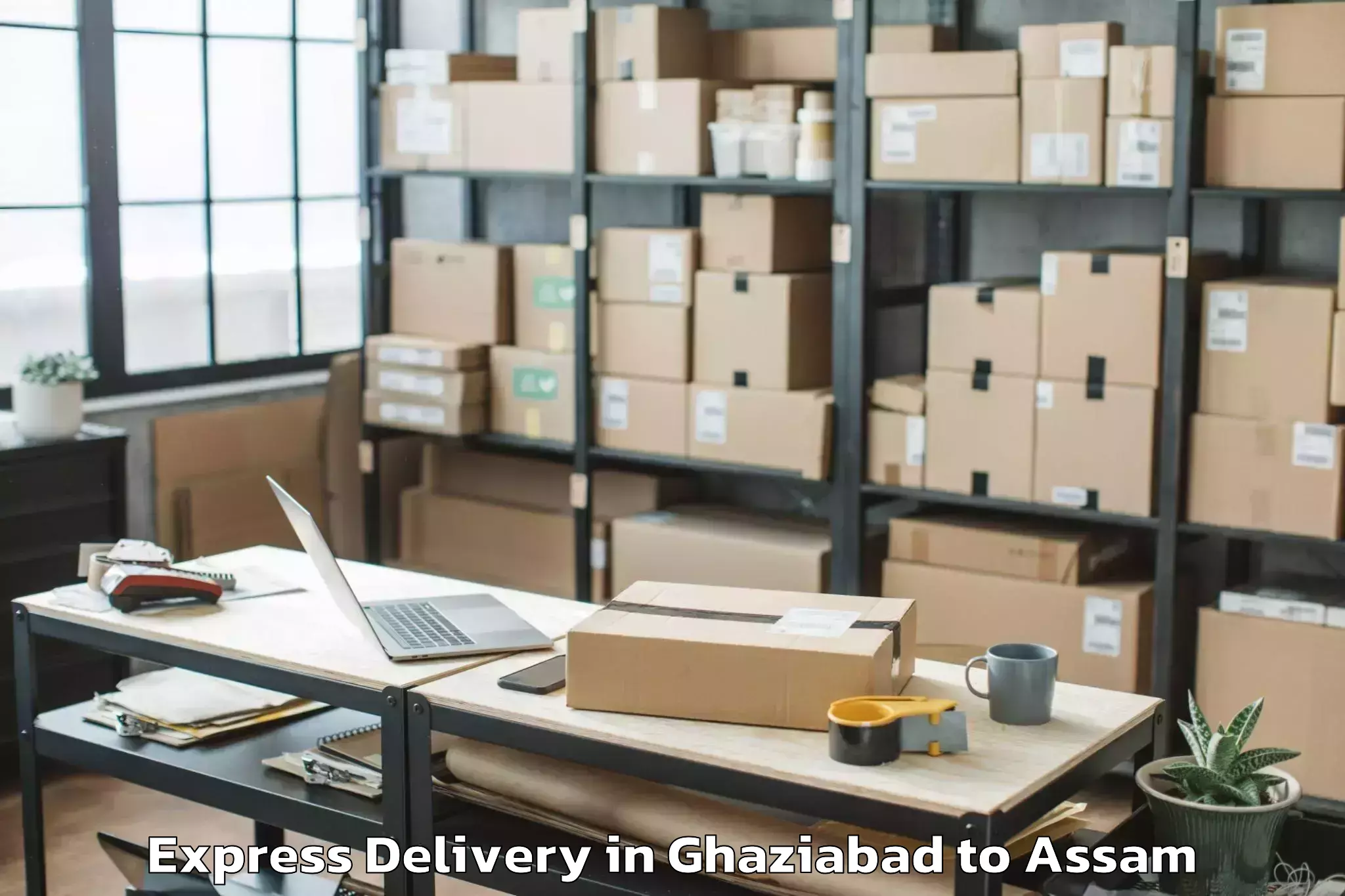 Top Ghaziabad to Biswanath Charali Express Delivery Available